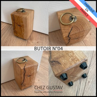 Bloque porte en chêne massif, 15 cm (env. 1 kg)