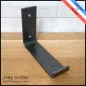 Équerre pour étagère murale avec patine noire (gris anthracite). Pour tablettes de 15, 20 ou 25 cm Équerre pour étagère murale avec patine noire (gris anthracite). Pour tablettes de 15, 20 ou 25 cm