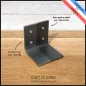 Équerre pour étagère murale avec patine noire (gris anthracite) Équerre pour étagère murale avec patine noire (gris anthracite)