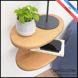 Table de chevet murale en chêne design et pratique. Livraison gratuite