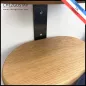 Table de nuit murale en chêne avec équerre en métal - Tablettes arrondies Table de nuit murale en chêne avec équerre en métal - Tablettes arrondies