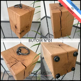 Bloque porte en chêne massif (25 cm de hauteur) / Cale porte
