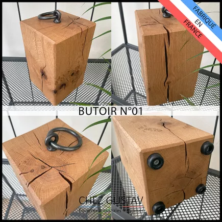 Bloque porte en chêne massif (25 cm de hauteur) / Cale porte