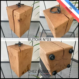 Cale porte pour porte lourde en chêne massif. Moderne et très design.