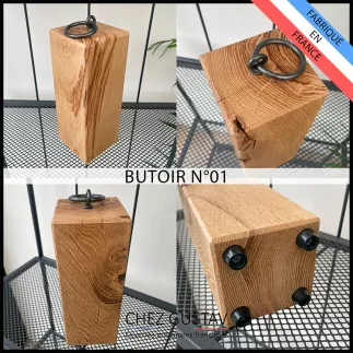 Cale portes en chêne massif, 25 cm (env. 1,5 kg)