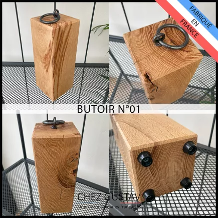 Cale portes en chêne massif, 25 cm (env. 1,5 kg)