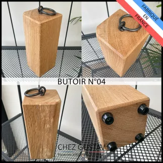 Très beau cale portes en chêne massif. Butoir de porte français.