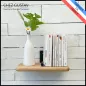 Étagère en chêne avec son support de fixation (équerre en métal patinée en noir) Étagère en chêne avec son support de fixation (équerre en métal patinée en noir)