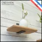 Étagère en chêne avec son support de fixation (équerre en métal patinée en noir) Étagère en chêne avec son support de fixation (équerre en métal patinée en noir)