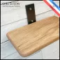 Étagère en chêne avec son support de fixation (équerre en métal patinée en noir) Étagère en chêne avec son support de fixation (équerre en métal patinée en noir)