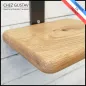 Étagère en chêne avec son support de fixation (équerre en métal patinée en noir) Étagère en chêne avec son support de fixation (équerre en métal patinée en noir)