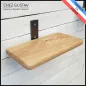 Étagère en chêne avec son support de fixation (équerre en métal patinée en noir) Étagère en chêne avec son support de fixation (équerre en métal patinée en noir)