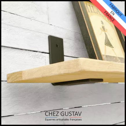 Réservation pour FX G. - Équerre pour étagère murale avec patine noire (gris anthracite) de 13 cm
