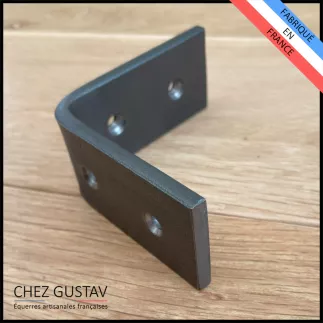 Équerre en métal avec patine noire pour étagère. Plusieurs modèles.