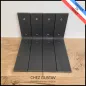 Lot de 4 équerres avec finition patine noire - Pour étagères de 18 à 23 cm - Fin de série / 2ème choix. Réf : M4-180-N