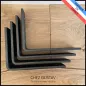 Lot de 4 équerres avec finition patine noire - Pour étagères de 18 à 23 cm - Fin de série / 2ème choix. Réf : M4-180-N