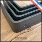 Lot de 4 équerres avec finition patine noire - Pour étagères de 18 à 23 cm - Fin de série / 2ème choix. Réf : M4-180-N