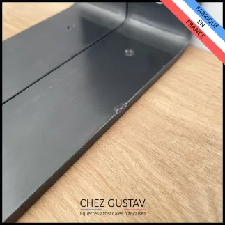 Lot de 2 équerres avec finition patine noire - Pour étagères de 15 cm - Fin de série / 2ème choix