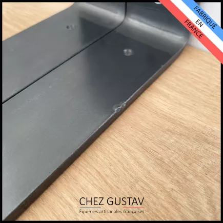 Lot de 2 équerres avec finition patine noire - Pour étagères de 15 cm - Fin de série / 2ème choix