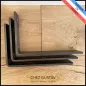 Lot de 3 équerres avec finition patine noire - Pour étagères de 23 à 28 cm - Fin de série / 2ème choix