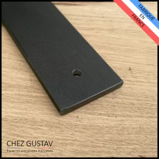 Équerre en U avec patine noire - Support d'étagère double