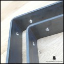 Équerre brute sans rebord 13x18 cm - Style industriel - Pour tablette en bois - Support mural en métal (acier)