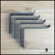 Équerre brute pour planche de 150 mm - Style industriel - Pour tablette en bois - Support mural en métal (acier)