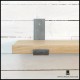 Équerre inversée brute pour planche de 150 mm - Style industriel - Pour tablette en bois - Support mural en métal (acier)
