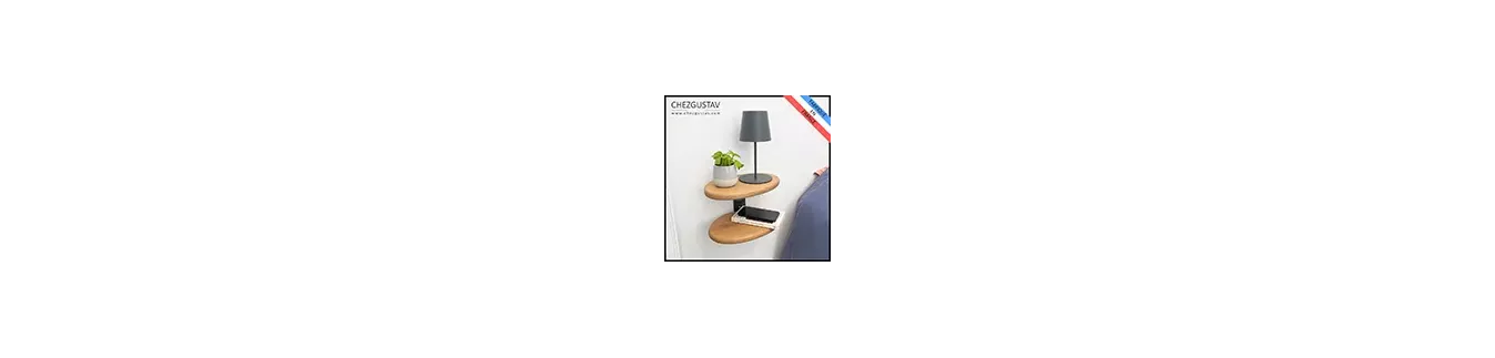 Tables de chevet murales en chêne design et pratiques